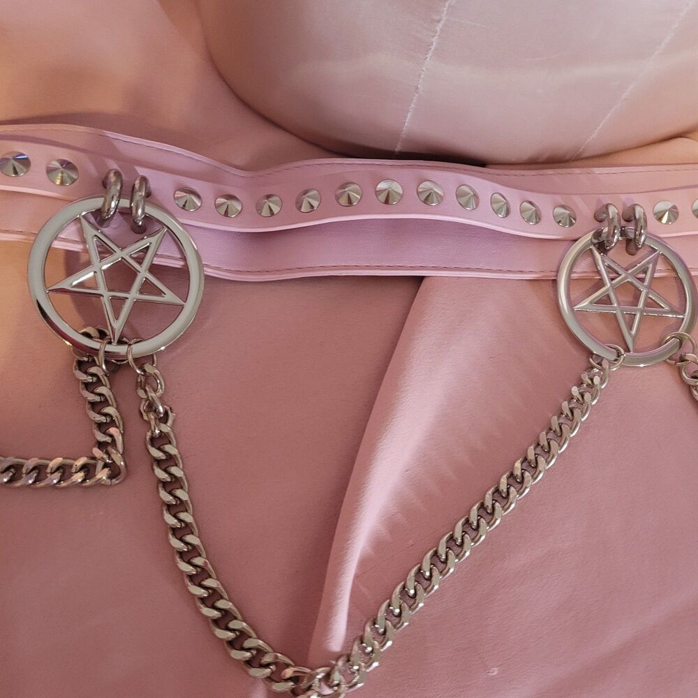 Killstar Pink Chain Belt Size Women's L-XXL Goth Y2K Kawaii Gyaru Gal Style Emo